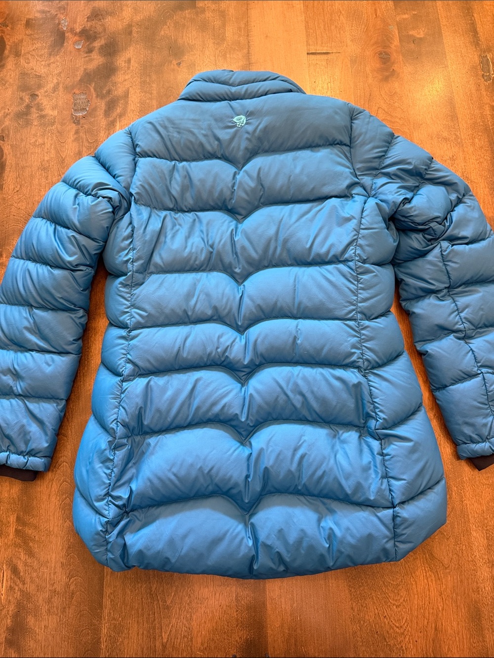 Mountain Hardwear Fleece-Lined Down Puffer Jacket Blue OL4143 - Like New - Picture 7 of 7